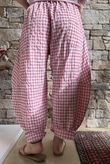 Nonni Gingham Classic Barrel Pant Deep Rose